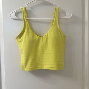 Bright green/yellow Lululemon align tank.